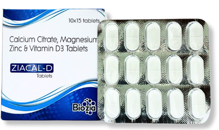 calcium citrate and vitamin d3 | Ziacal D | Biozia Lifesciences