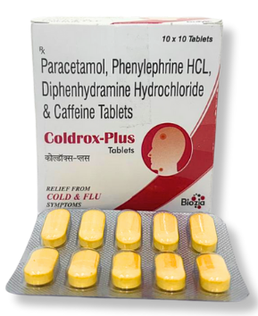 Coldrox-Plus Paracetamol IP 325mg + Phenylephrine HCL IP 5mg + Diphenhydramine HCL 25mg + Caffeine IP 30mg