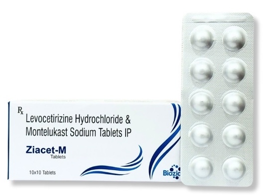 montelukast sodium and levocetirizine hydrochloride tablets | ziacet m | Biozia Lifesciences
