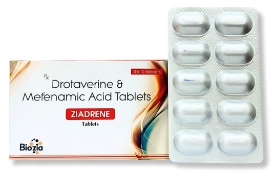 drotaverine hydrochloride and mefenamic acid tablet | Ziadrene | Biozia Lifesciences