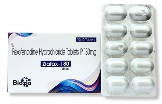 fexofenadine 180mg | ziafax 180 | Biozia Lifesciences