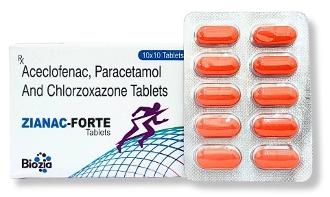 Trusted Aceclofenac Paracetamol and Chlorzoxazone Tablets | Zianac-Forte