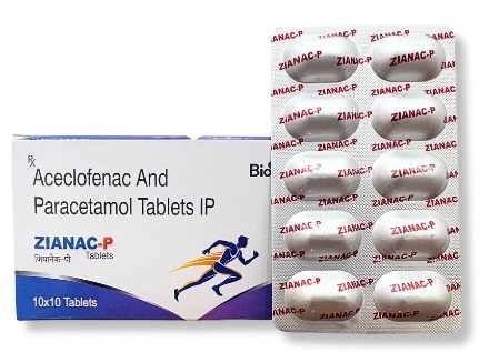 Zianac P | Aceclofenac and Paracetamol Tablets | Biozia Lifesciences