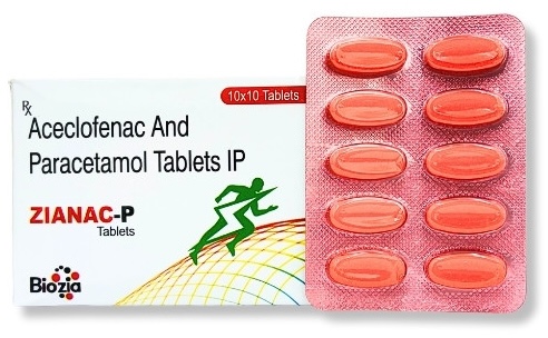 Zianac-P | Aceclofenac and Paracetamol Tablets for Pain Relief