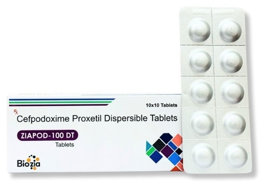 Cefpodoxime 100 mg tablet | ziapod 100 dt | Biozia Lifesciences Pvt Ltd