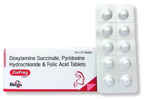 b6 and doxylamine | Ziapreg | morning sickness