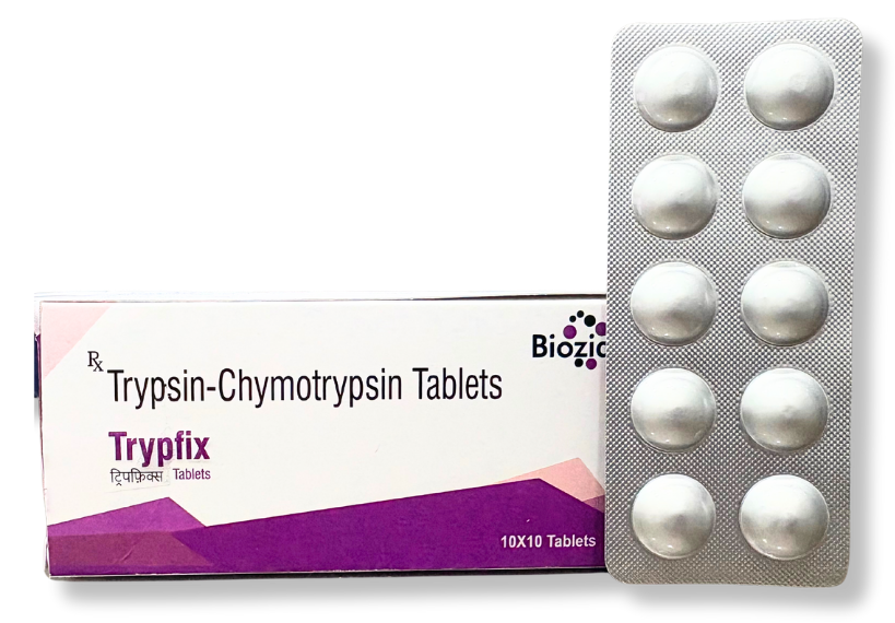 Trypsin Chymotrypsin Tablets for Faster Healing & Inflammation Control | Trypfix | Biozia Lifesciences