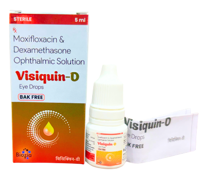 moxifloxacin and dexamethasone eye drops | Visiquin D| Biozia LIfesciences