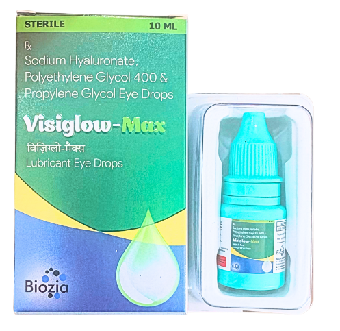 sodium hyaluronate eye drops | Visiglow Max | Biozia LIfesciences
