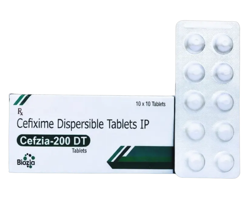 Cefzia-200 DT Tablet - Cefixime 200 mg (Dispersible Tablet)