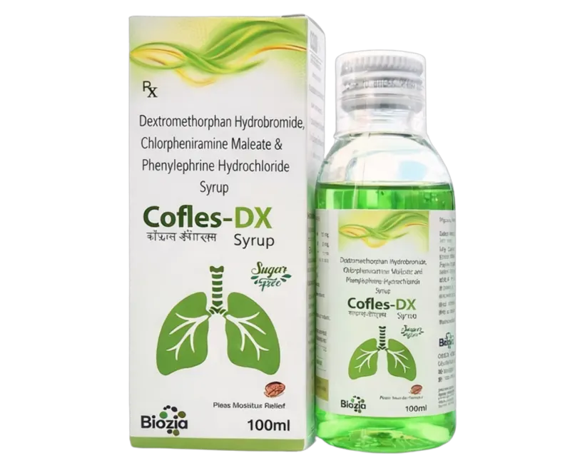 Cofles DX (S/F-Paan) Syrup - Dextromethorphan 15 mg + Phenylephrine 5 mg + Chlorpheniramine 2 mg