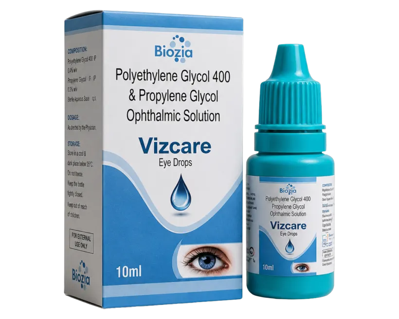 Vizcare Eye Drop - Polyethylene Glycol (PEG) 400 0.4% w/v + Propylene Glycol(PPG) 0.3% w/v
