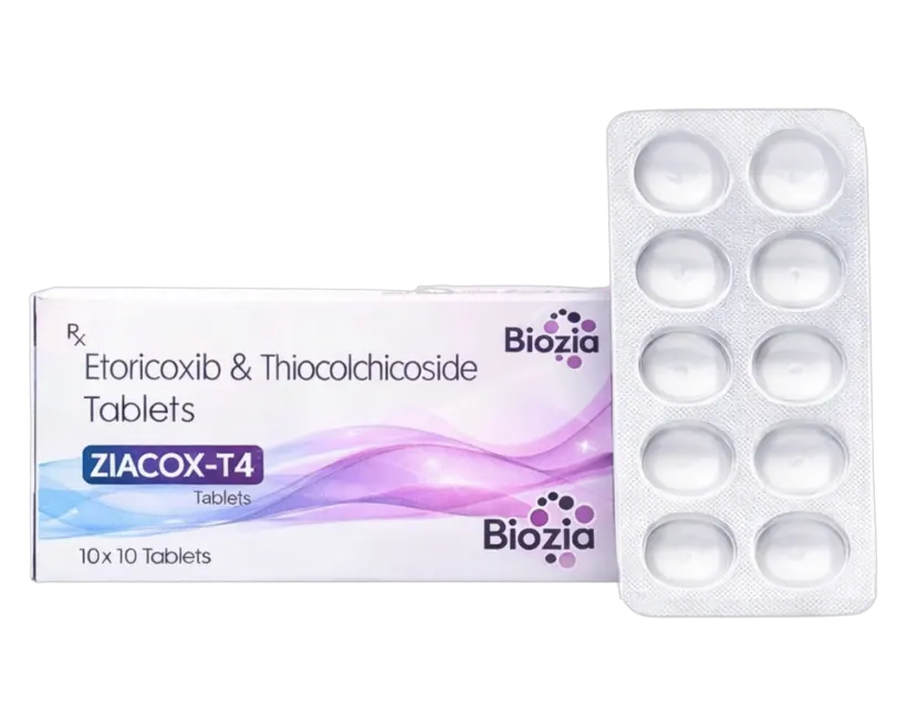 Ziacox-T4 Tablet - Etoricoxib 60 mg + Thiocolchicoside 4 mg