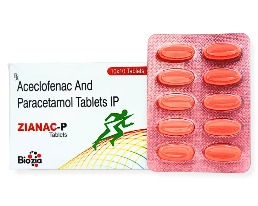Zianac-P Tablet - Aceclofenac 100 mg + Paracetamol 325 mg