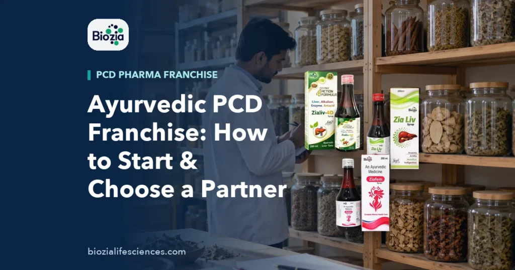 Organised herbal storeroom representing an Ayurvedic PCD franchise partner in India