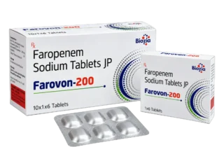 Farovon-200 Faropenem Sodium Tablets JP 200mg - 10x1x6 box, 1x6 carton and Alu-Alu strip