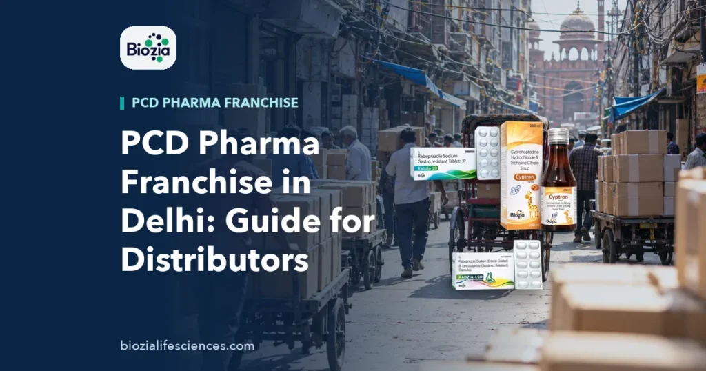Old Delhi wholesale medicine market lane, the trading hub for a PCD pharma franchise in Delhi